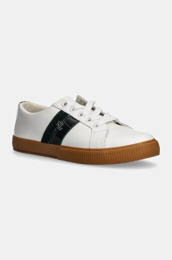 Kožené sneakers boty Lauren Ralph Lauren Janson II bílá barva, 802951390002