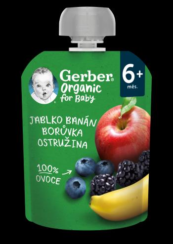 Gerber Organic Kapsička Jablko/banán/borůvky/ostružiny 90 g