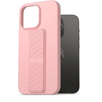 AlzaGuard Liquid Silicone Case with Stand pro iPhone 14 Pro Max růžové (AGD-PCSS0032P)