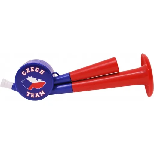 SPORT TEAM TRUBKA DVOJITÁ ČR 3 Fanouškovská trubka, červená, velikost