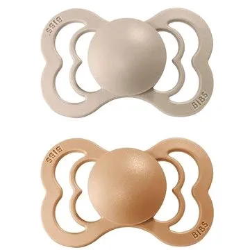 Bibs Supreme dudlík ze silikonu 2 ks Vanilla/ Peach - velikost 1 (0-6m.) (0373754)