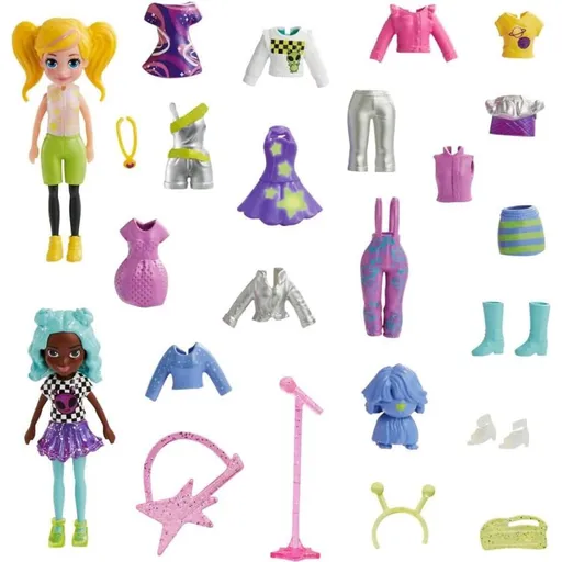 Mattel Polly Pocket velká sada oblečků a doplňků pop star
