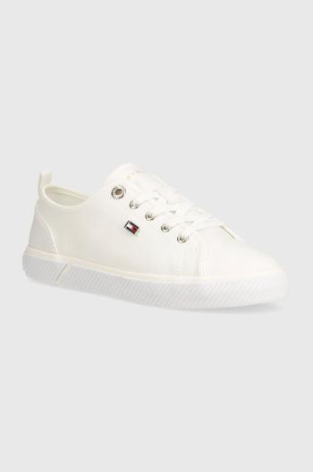 Tenisky Tommy Hilfiger VULC CANVAS SNEAKER dámské, bílá barva, FW0FW08063