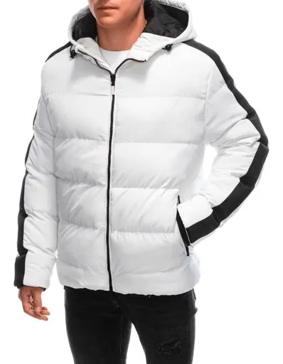 Pánská prošívaná zimní bunda V5 EM-JAHP-0101 bílá