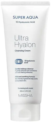 Missha Hydratační čisticí krém Super Aqua Ultra Hyalon (Cleansing Cream) 200 ml