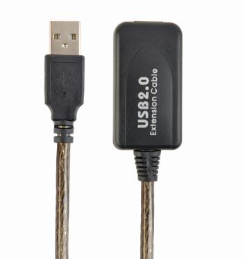 Kabel CABLEXPERT UAE-01-10M USB 2.0 aktivní prodlužka, 10m, černá