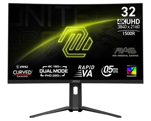MSI MAG/321CUPDF/31,5"/VA/4K UHD/160Hz/0,5ms/Černá/3R