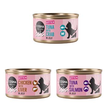 Cosma Asia Kitten aszpikban gazdaságos csomag 24 x 85 g - Vegyes csomag