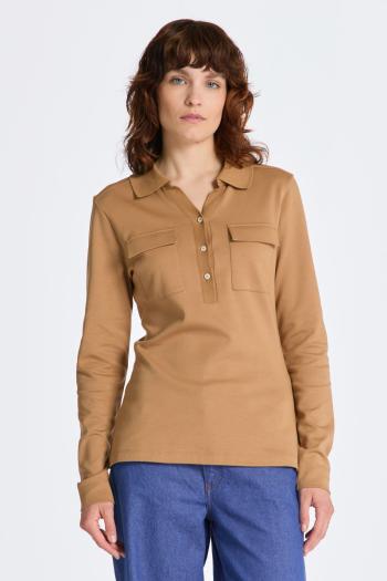 POLOKOŠILE GANT SLIM POLO JERSEY SHIRT WARM KHAKI