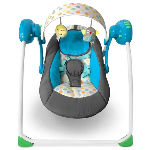 Infantastic 74770 Dětské houpací lehátko s hudební funkcí, skládací, modré
