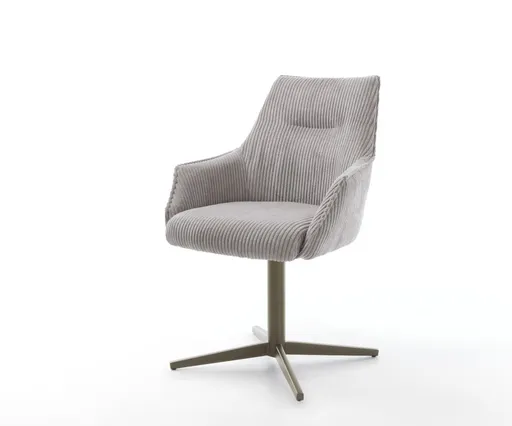 Jídelní židle Alja-Flex s područkami manšestr stříbrnošedá