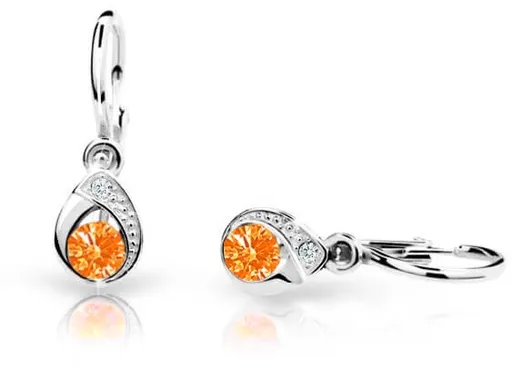 Cutie Jewellery Dětské náušnice z bílého zlata C1898-10-X-2 oranžová