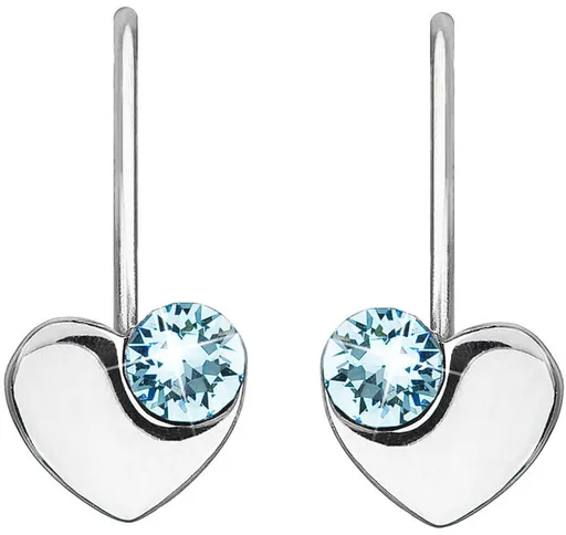 Evolution Group - Pavona Stříbrné srdíčkové náušnice s krystaly Swarovski 31299.3