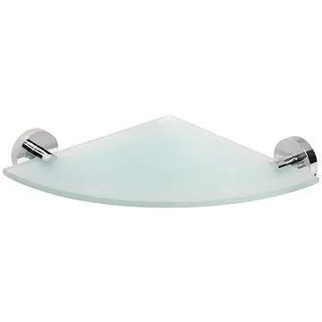 SAPHO X-ROUND E skleněná polička rohová 250x250mm, chrom                                             (XR603)