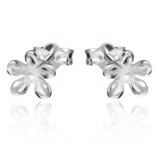 Stříbrné náušnice 925 - lesklý kvítek