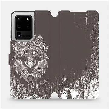 Flipové pouzdro na mobil Samsung Galaxy S20 Ultra - V064P Vlk a lapač snů (5903516172122)