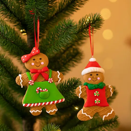 PM Euro-Trading Vánoční ozdoby Perníčky, sada 2 ks