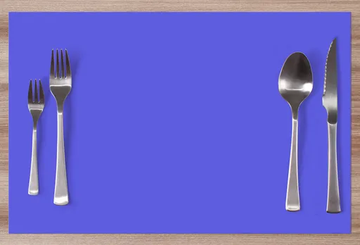 Prostírání modré ocelové