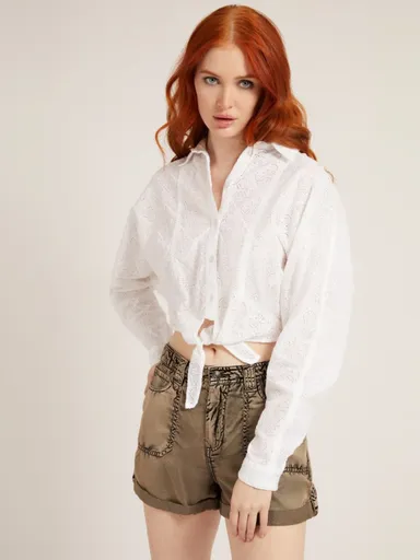 Guess dámská bílá košile W2GH53WEJU0 M