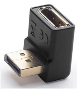 PremiumCord DisplayPort 1.2 dolů zahnutý adapter 90°, male/female, pozlacené konektory