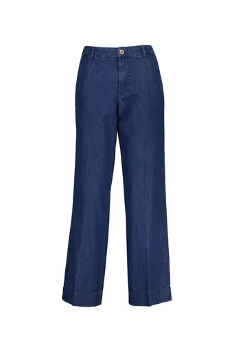 KALHOTY GANT RELAXED COTTON LINEN JEANS MID BLUE WORN IN