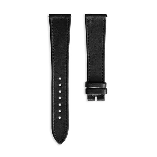 Kožený řemínek Vulcain Plain černý - 22 mm