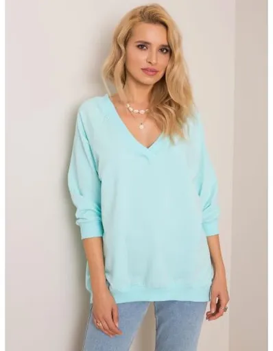 Dámská mikina Sally RUE PARIS mátově zelená