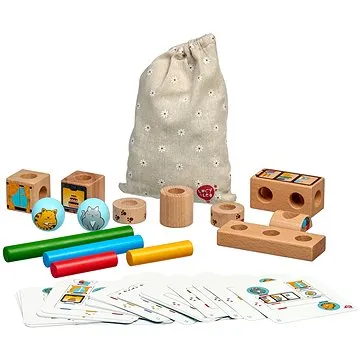 Lucy & Leo 217 Hravé kočky - dřevěná skládačka s předlohami (4897059892177)