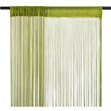 Provázkové záclony 2 ks 100 × 250 cm zelené
