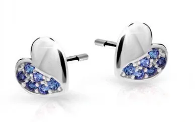 Cutie Jewellery Dětské náušnice z bílého zlata C2160-30-X-2 modrá