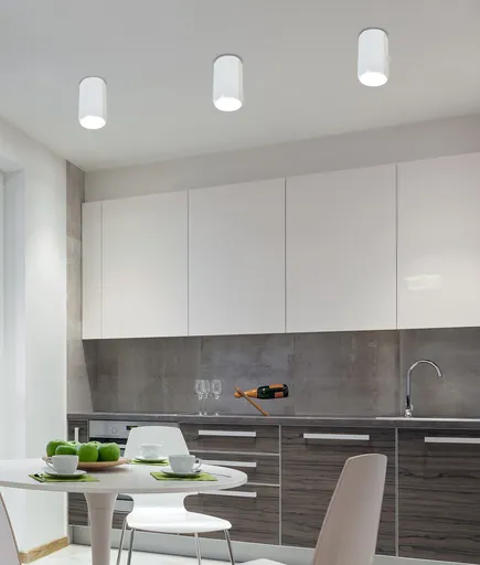 Stropní svítidlo bílé, 6-rohové, 25W GU10, trubice