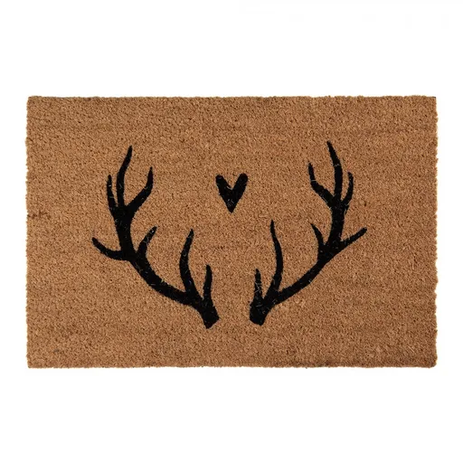 Kokosová rohožka paroží se srdíčkem Love Deer - 60*40*2 cm NWVMC
