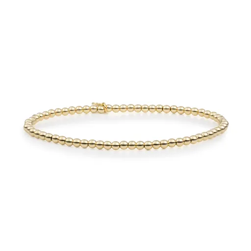 Sparkling Jewels Pozlacený kuličkový náramek pro ženy Saturn SB-G-3MM-ADD