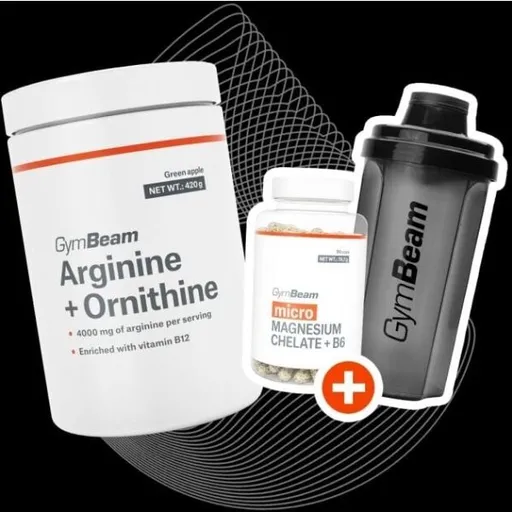 GymBeam ARGININ + ORNITHIN - 420 G - ZELENÉ JABLKO Aminokyselina, , velikost