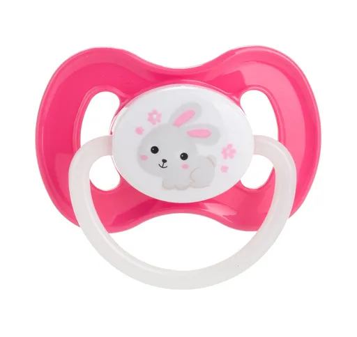 Canpol babies Svítící kaučukový dudlík třešinka 6–18m 1 ks růžový