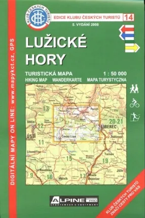 KČT 14 Lužické hory 1:50 000 / turistická mapa