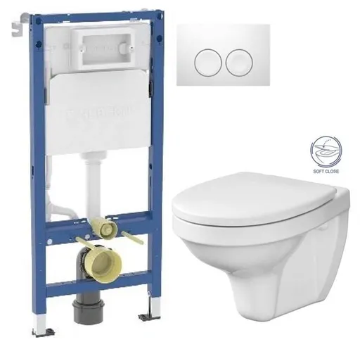 GEBERIT Duofix tlačítko DELTA21 bílé WC CERSANIT DELFI + SOFT SEDÁTKO 458.103.00.1 21BI DE2