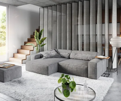 Rohová pohovka Sirpio XL 270x175 cm mikrovlákno taupe