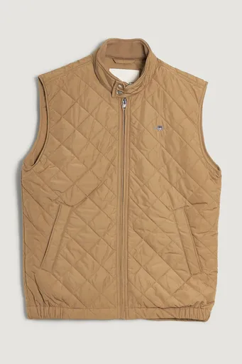 VESTA GANT QUILTED WINDCHEATER VEST LIGHT TAUPE