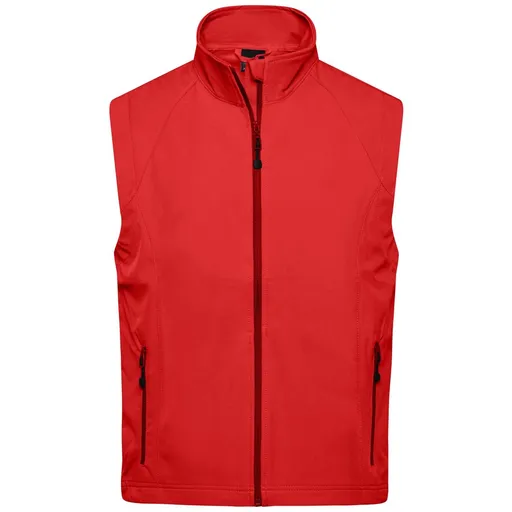 James & Nicholson (Daiber) Pánská softshellová vesta JN1022 - Červená | 2XL