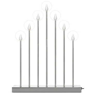 Markslöjd 704838 - Vánoční svícen GABRIEL 7xE5/0,8W/230/12V chrom (113856)
