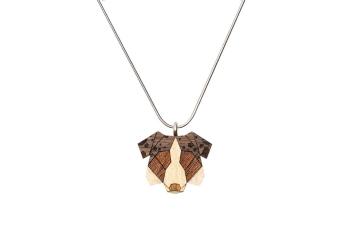 Dřevěný přívěsek BeWooden Australian Shepherd Pendant na krk s řetízkem zdarma