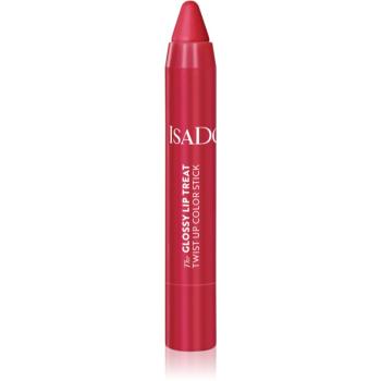 IsaDora Glossy Lip Treat Twist Up Color hydratační rtěnka odstín 12 Rhubarb Red 3.3 g