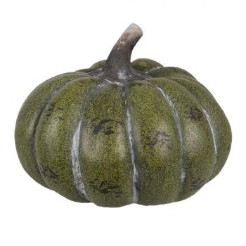 Zelená antik dekorace dýně Pumpkin Carbassa - Ø 14*10 cm  6CE1761