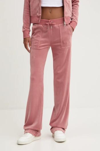 Tepláky Juicy Couture DEL RAY PANT růžová barva, hladké, JCAP180EU