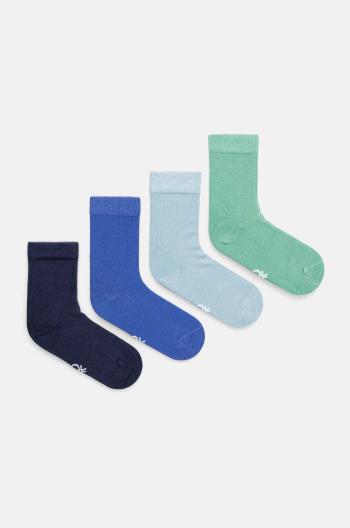 Dětské ponožky United Colors of Benetton 4-pack modrá barva, 6GRD07028