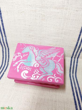 Puzzle doboz/ varázs doboz - unikornis magenta