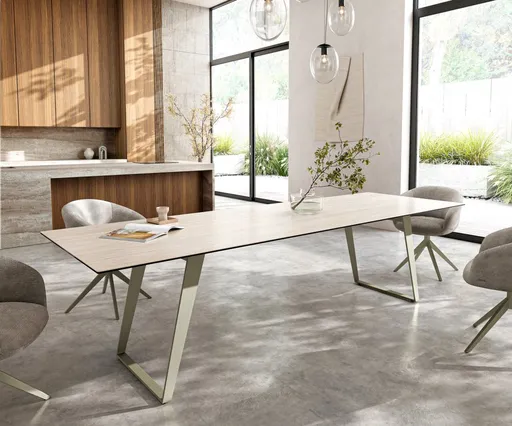 Jídelní stůl Edge 300x100 cm keramika Laminam® Travertino