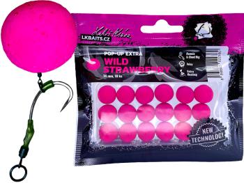 Lk baits plovoucí boilie pop-up extra wild strawberry - 14 mm 18 ks