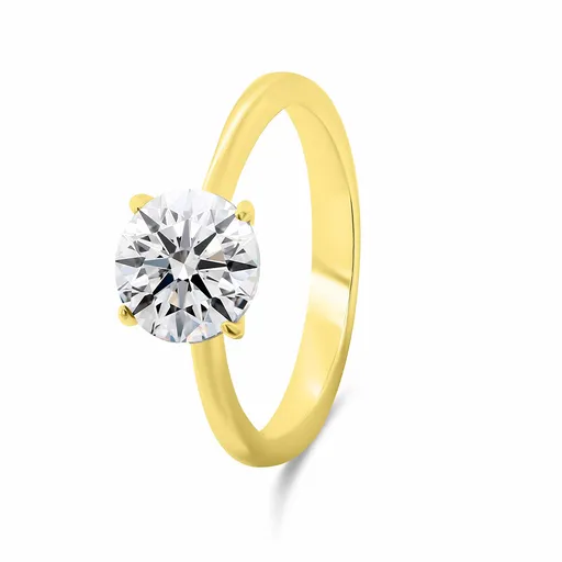 Brilio Silver Pozlacený zásnubní prsten s kubickou zirkonií RI057Y 52 mm